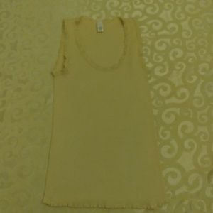 Tan Tank with lace trim